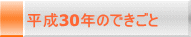 平成30年のできごと