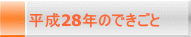 平成28年のできごと