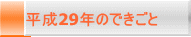 平成29年のできごと