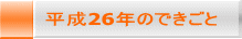 平成26年のできごと