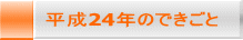 平成24年のできごと